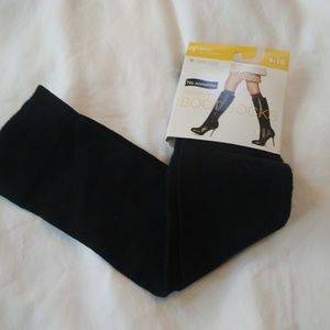 Bundle Me! NWOT Black Knee-High Boot Socks